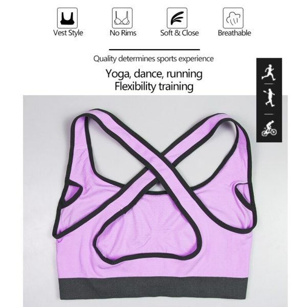 Cross-Back Sports Bra With Removable Pads