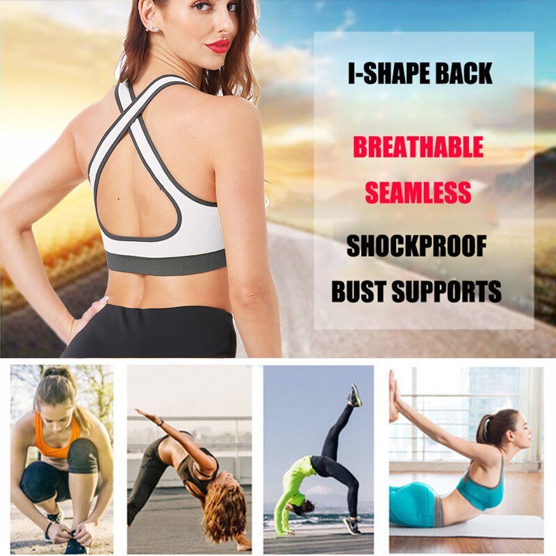 Cross-Back Sports Bra With Removable Pads
