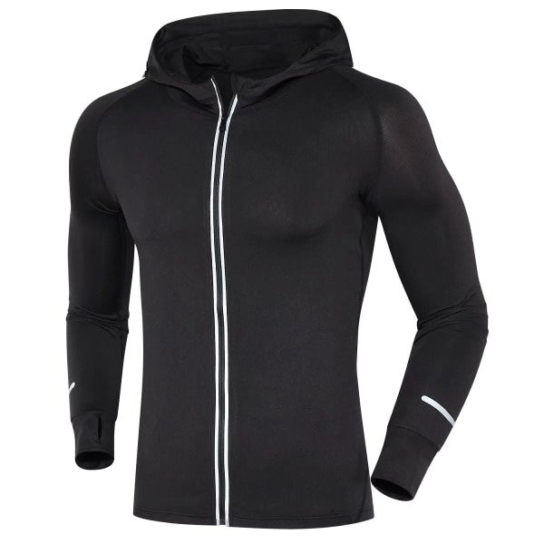 Men's Hooded Jacket With Reflective Zipper