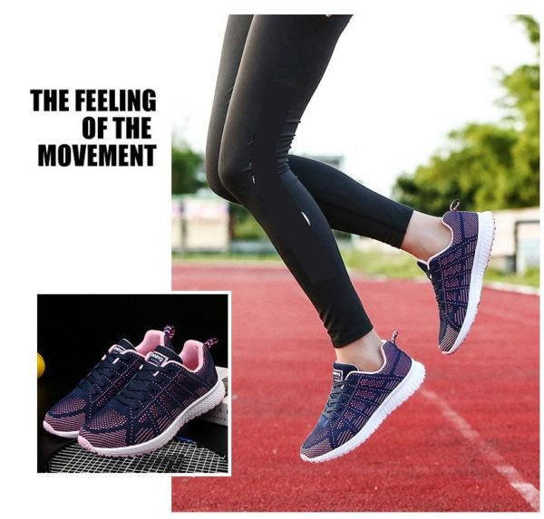 Ladies Cool Air Fabric Lightweight Sneakers For Gym and Running