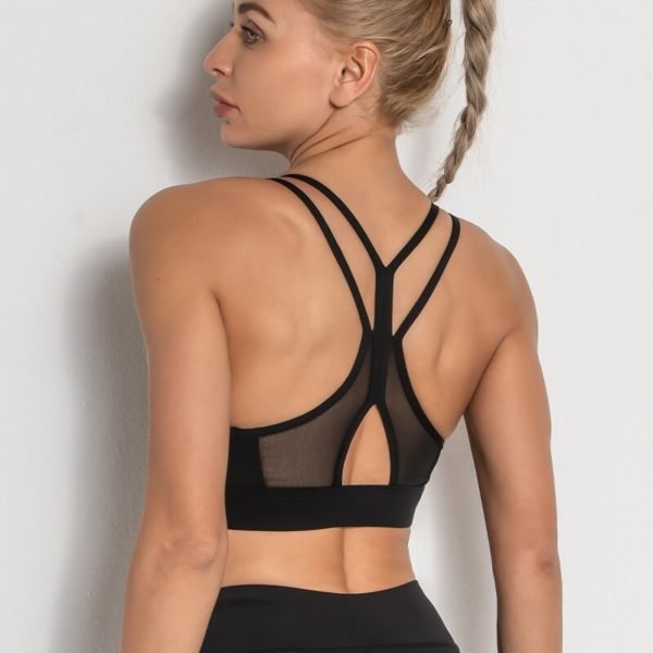 Breathable And Shockproof Sports Bra With Fine Straps