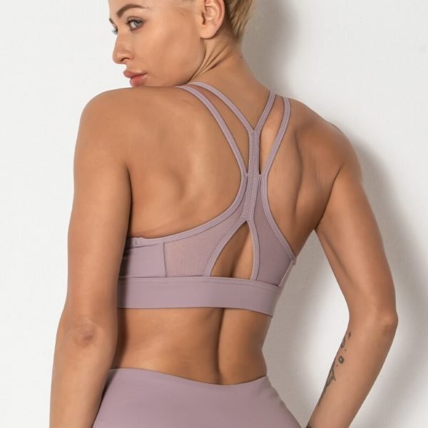 Breathable And Shockproof Sports Bra With Fine Straps