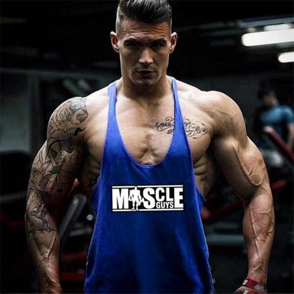 Muscle Guys Gym Tank Top Blue