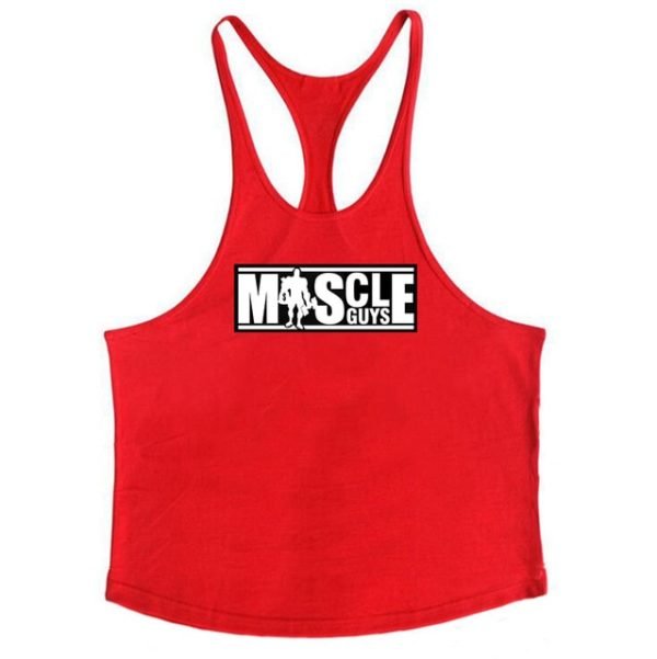 Red Muscle Guys Gym Tank Top