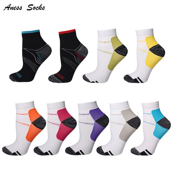 Unisex Compression Socks With Colourful Heels colors available