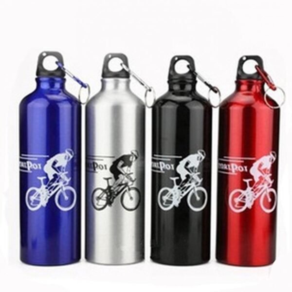 750ml Non-toxic Odorless Aluminum Alloy Sports Water Bottles color range