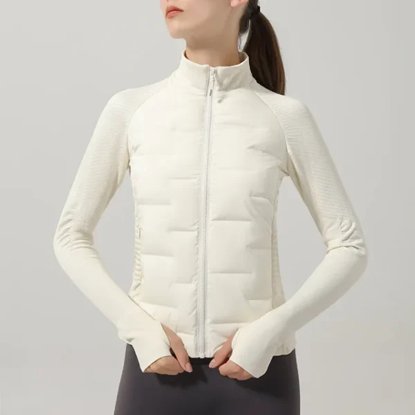 White Ultralight Puffer Sports Jacket for Women