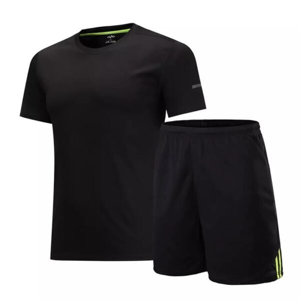 Matching Black Shorts and T-Shirt for Gym or Sports