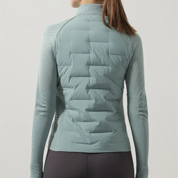 Blue Ultralight Puffer Sports Jacket for Women back view