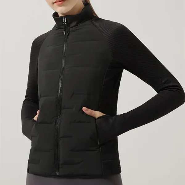 Black Ultralight Puffer Sports Jacket for Women