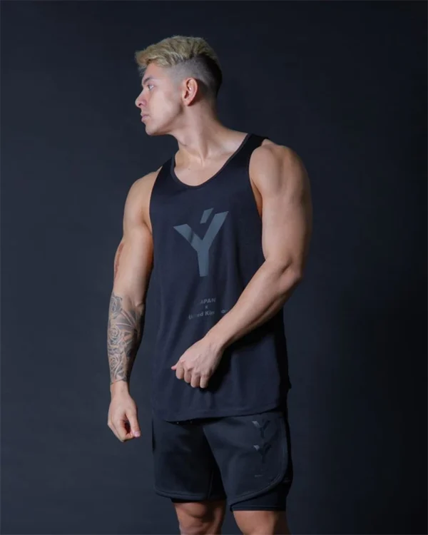 Y Tank Top for Men Black