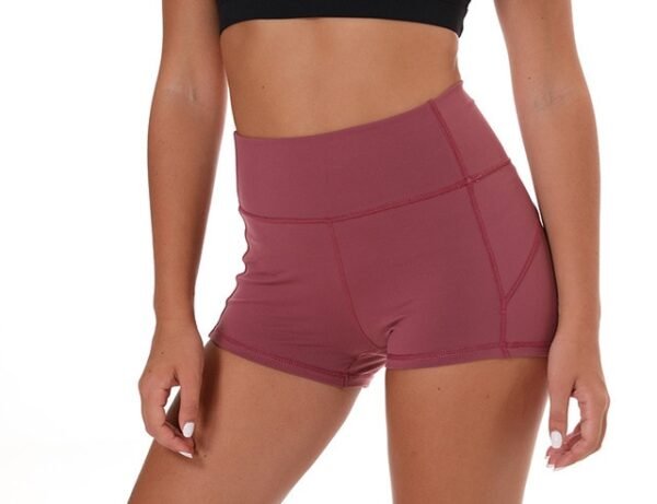 High Waist Yoga and Gym Shorts So Merlot