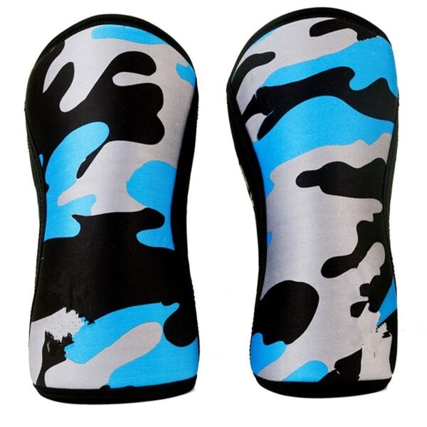 7mm Compression Knee Sleeves blue camo