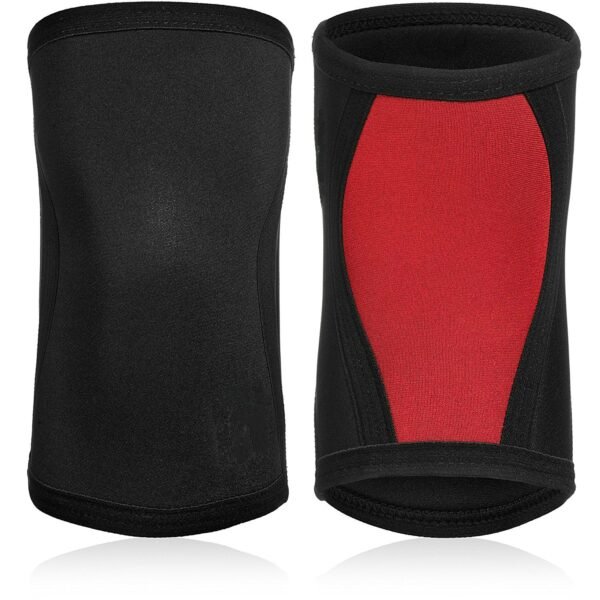 7mm Compression Knee Sleeves red back