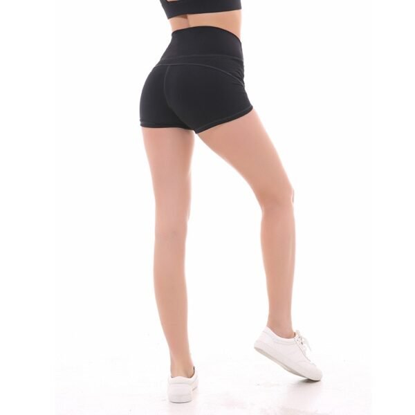 High Waist Yoga and Gym Shorts Dark Blue