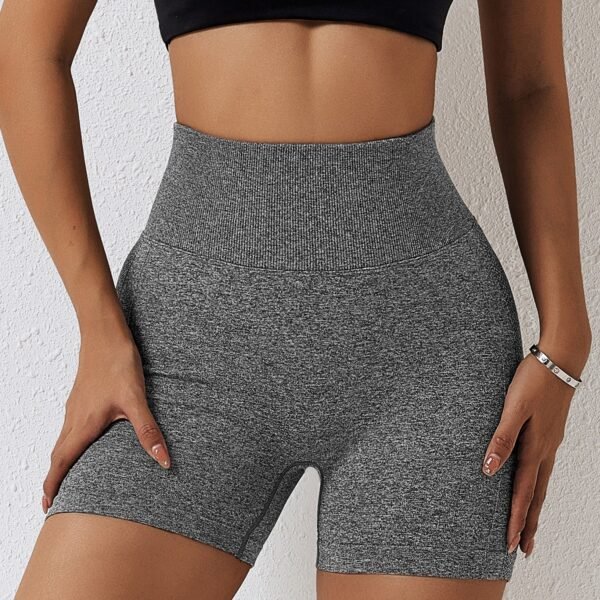 Women's High Waist Scrunched Yoga Shorts Mottle grey