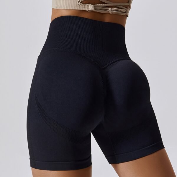 Women's High Waist Scrunched Yoga Shorts black