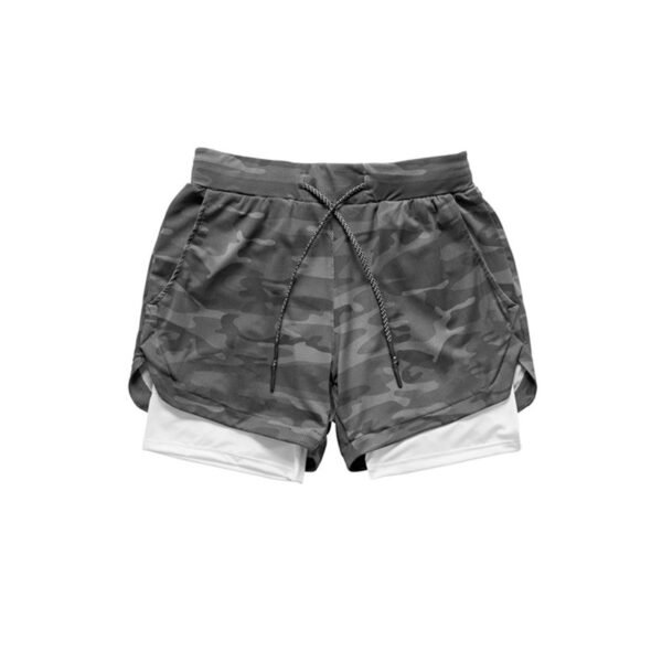 Camo 2 in 1 Running and Gym Shorts for Men flat