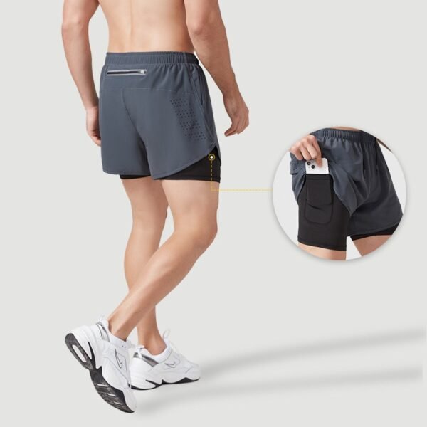 Men's 2 in 1 Quick Drying Sports Shorts features