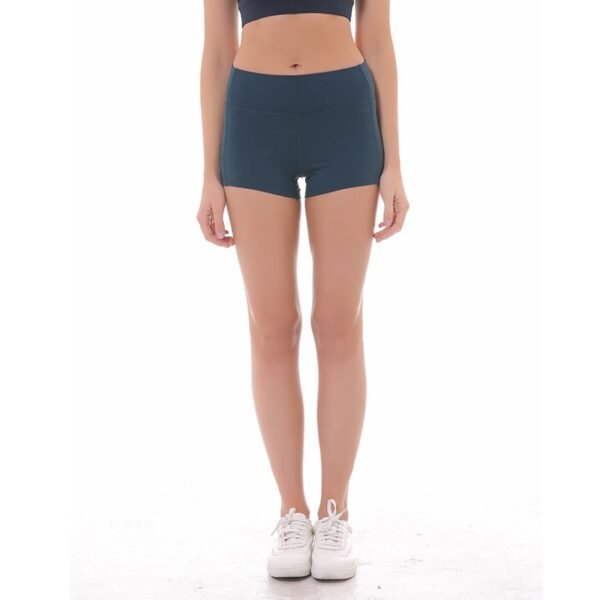 High Waist Yoga and Gym Shorts Dark Blue