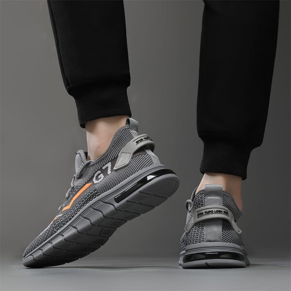 G7 Breathable Mesh Running Shoes Grey back view