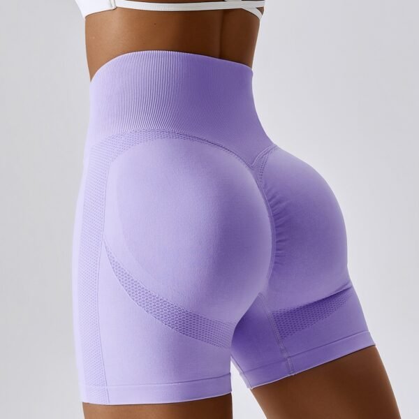 Women's High Waist Scrunched Yoga Shorts Lilac