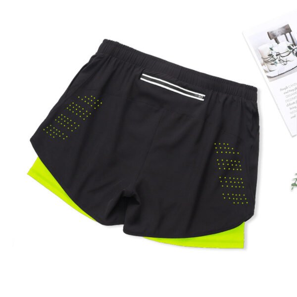 Green Men's 2 in 1 Quick Drying Sports Shorts