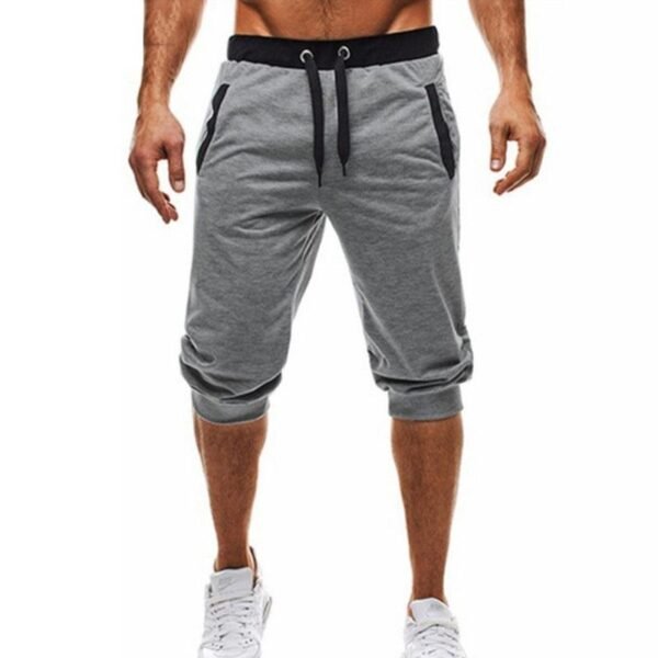 Knee Length Harem Joggers for Men Grey