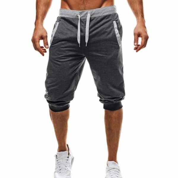 Knee Length Harem Joggers for Men Dark Grey