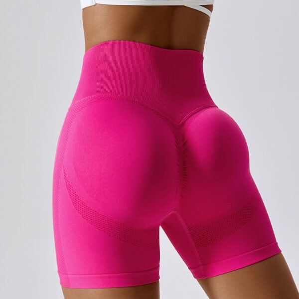 Women's High Waist Scrunched Yoga Shorts Pink