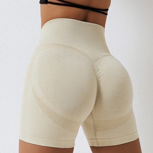 Women's High Waist Scrunched Yoga Shorts White