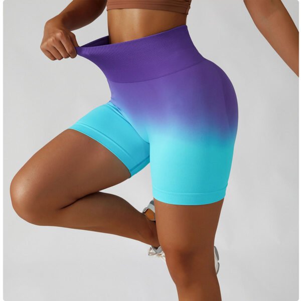 Two-tone Yoga Shorts with a High Waist Side view