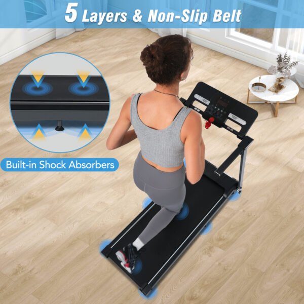 Folding Treadmill with Incline non slip belt