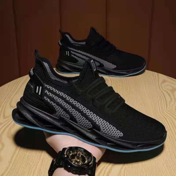 Shock Absorbing Running Shoes blck with grey