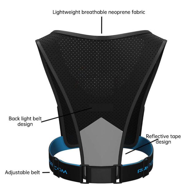 Reflective Running Vest with Pocket features