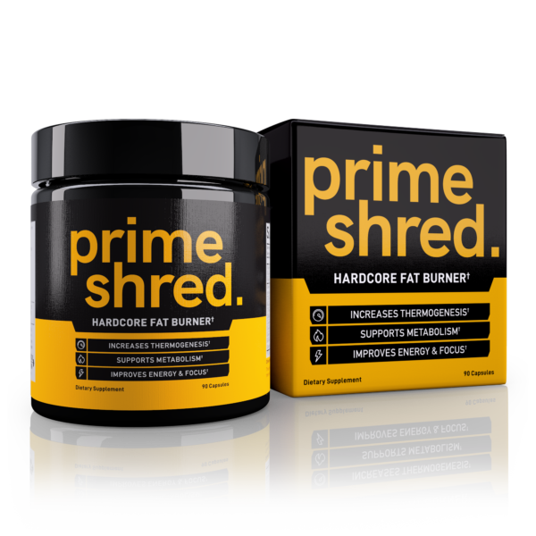 Prime Shred bottle and box