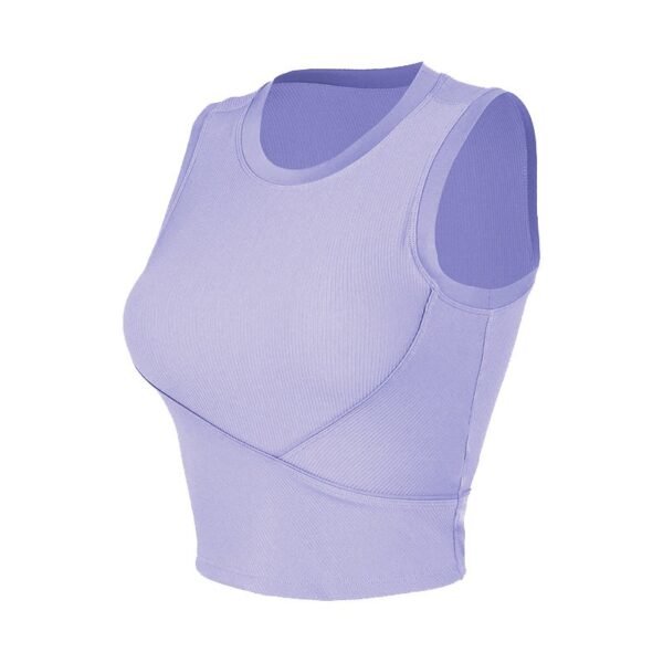 Ladies Ribbed Running or Sports Tank Top purple