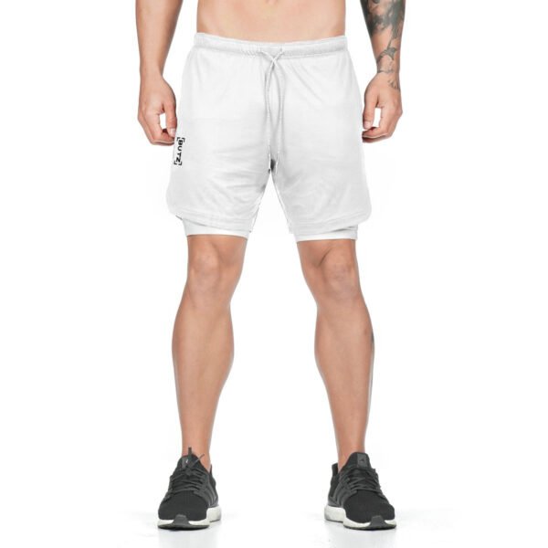 Compression Shorts with Pockets White