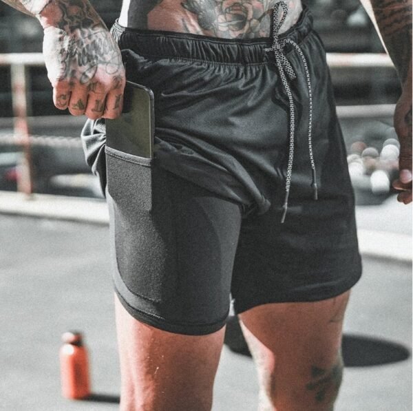 Compression Shorts with Pockets Black