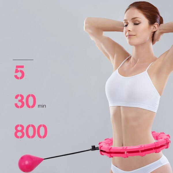 Pink Adjustable Fitness Hoop for Abdominal Exercise