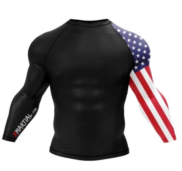 Long sleeve American Warrior Rash Guard Top