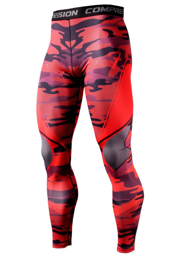 K171 Red Men's Skinny Quick Dry Fitness Compression Pant