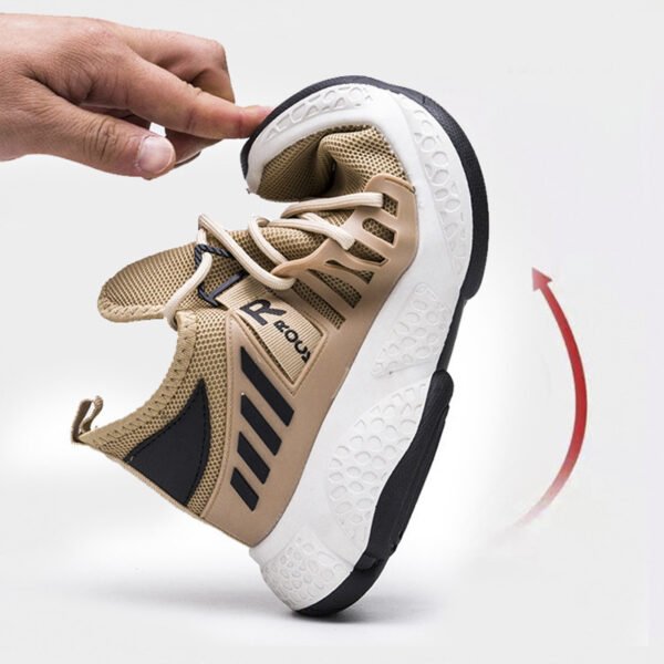 Tan Men Sneakers Breathable Mesh Sports Shoes