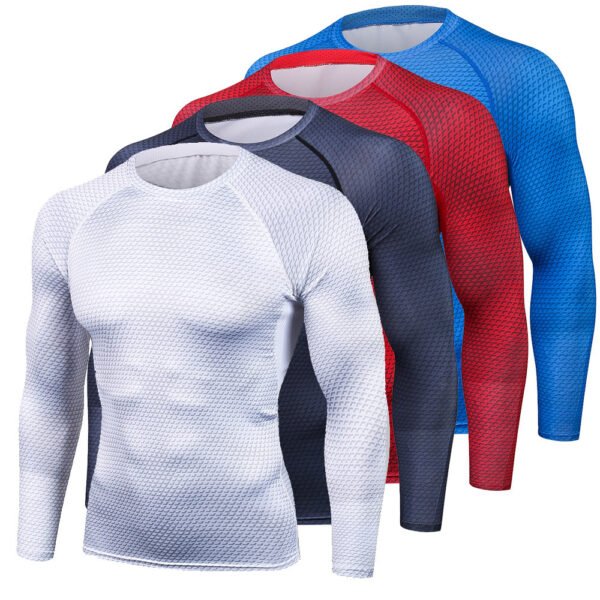 Color Choice Long Sleeve Breathable Quick-Drying Fitness Top for Men