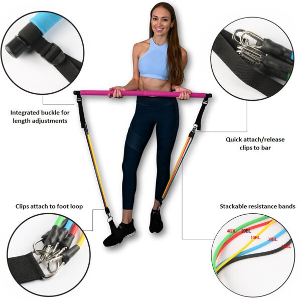 Pilates Sculpting Bar with Resistance Bands points to note