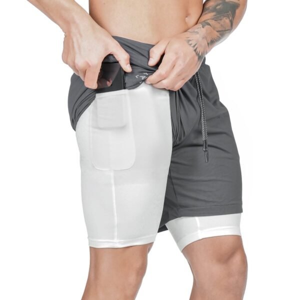 Compression Shorts with Pockets Grey