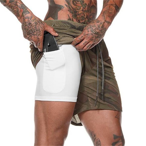 Compression Shorts with Pockets Army Green