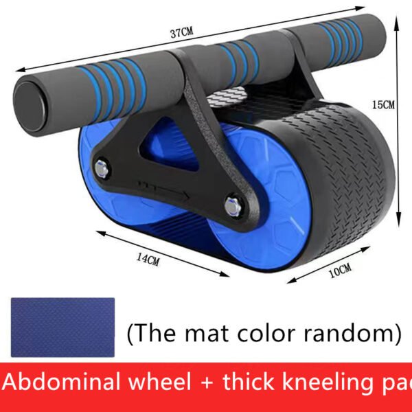 Auto Rebound Double Wheel Abdominal Exerciser Blue