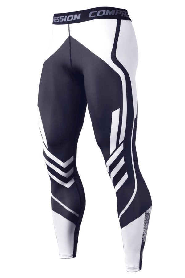 K176 White Men's Skinny Quick Dry Fitness Compression Pants