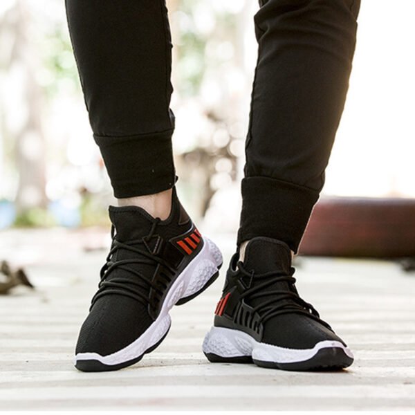 Black Men Sneakers Breathable Mesh Sports Shoes